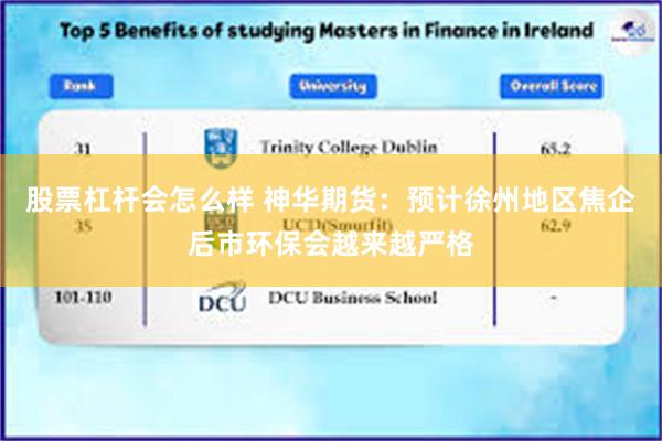 股票杠杆会怎么样 神华期货：预计徐州地区焦企后市环保会越来越严格
