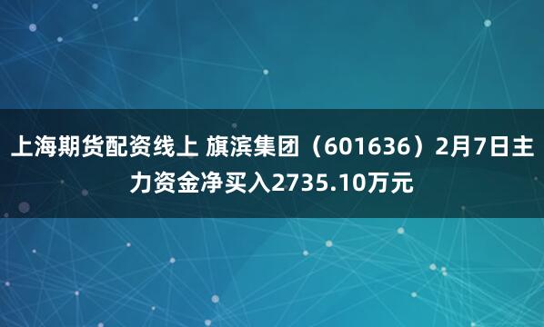 上海期货配资线上 旗滨集团（601636）2月7日主力资金净买入2735.10万元