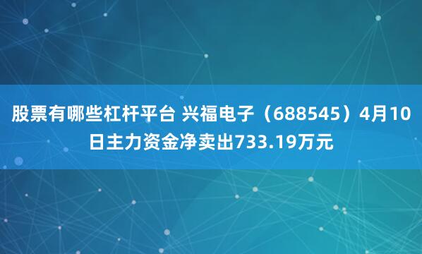 股票有哪些杠杆平台 兴福电子（688545）4月10日主力资金净卖出733.19万元