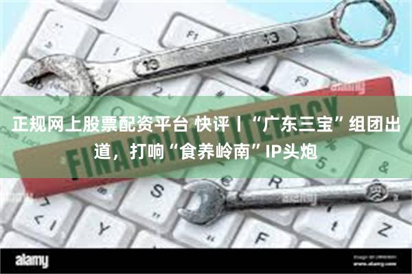正规网上股票配资平台 快评丨“广东三宝”组团出道，打响“食养岭南”IP头炮