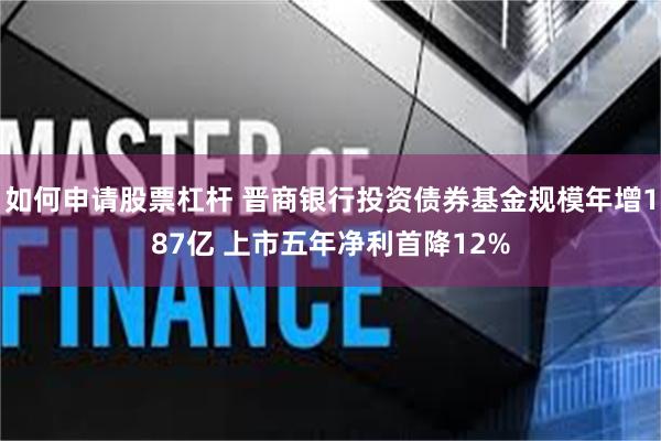 如何申请股票杠杆 晋商银行投资债券基金规模年增187亿 上市五年净利首降12%