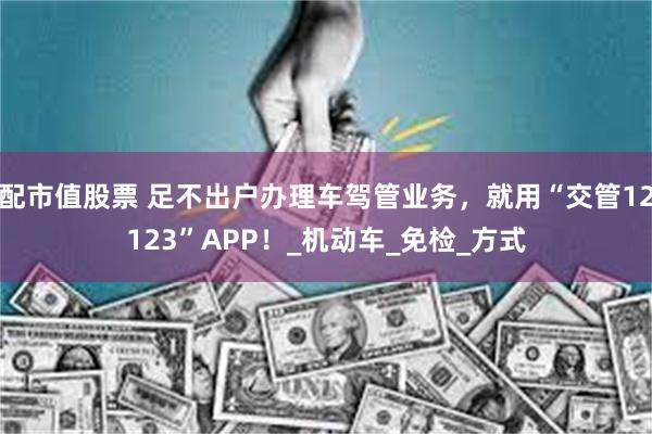 配市值股票 足不出户办理车驾管业务，就用“交管12123”APP！_机动车_免检_方式