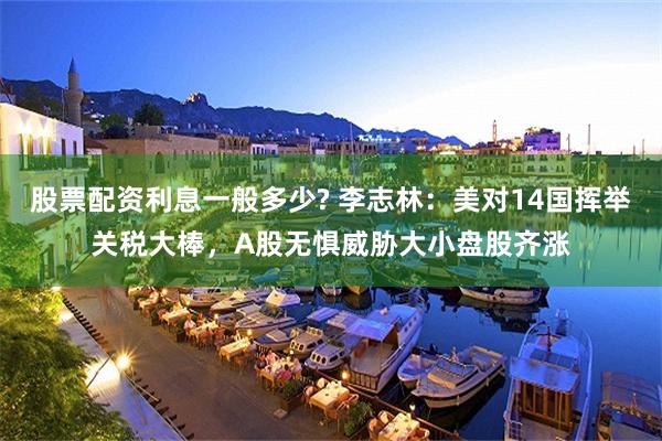 股票配资利息一般多少? 李志林：美对14国挥举关税大棒，A股无惧威胁大小盘股齐涨